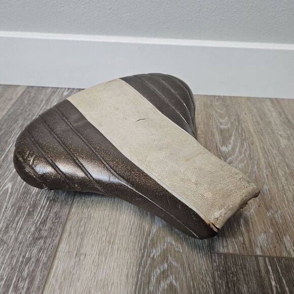 Persons Vintage Permco Dual Springs Saddle Seat Cruiser Colorblock Brown Tan - Picture 1 of 8